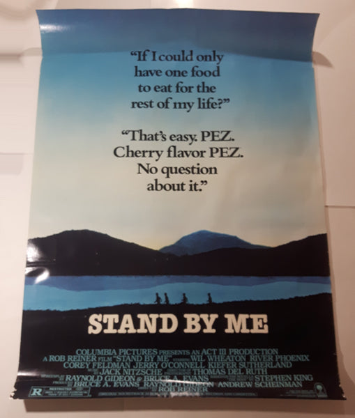 Rare Original Vintage 1986 Stand By Me 27" x 36 1/2" Movie Theater Advertising Display Poster