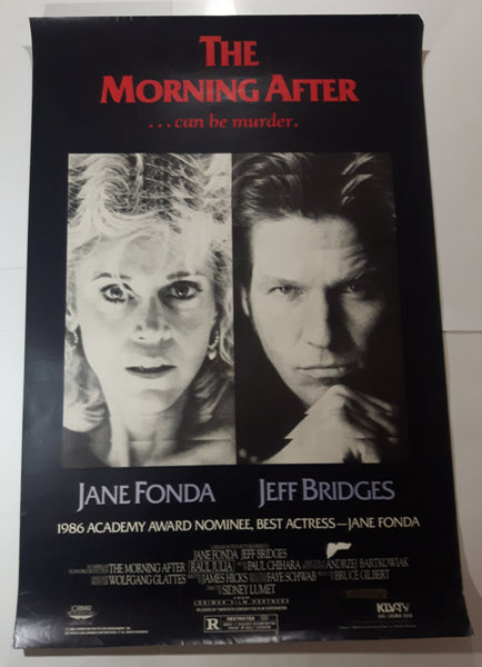 Rare Original Vintage 1986 The Morning After ...can be murder. 27" x 40" Movie Theater Advertising Display Poster