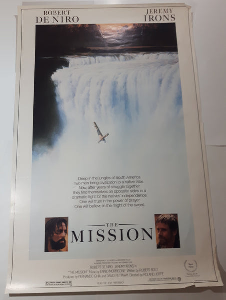 Original Vintage 1986 The Mission 27" x 41" Movie Theater Advertising Display Poster