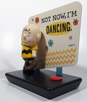 Hallmark Peanuts Charlie Brown "Not Now, I'm Dancing." Schulz 6 1/2" Tall Plastic and Metal Musical Display