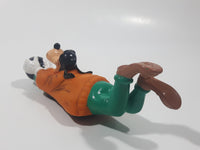 1992 Burger King Kid's Meal Disney Goof Troop Goofy with Bowling Ball 6" Long Pull Back Toy Figure