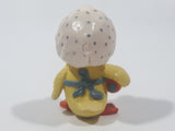 Baby Chick in Bonnet Holding Easter Egg 2 1/4" Tall Toy Figure