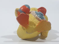 Baby Chick in Bonnet Holding Easter Egg 2 1/4" Tall Toy Figure