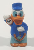 Disney Donald Duck Train Conductor Holding Pocket Watch 2" Tall PVC Toy Figure