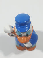 Disney Donald Duck Train Conductor Holding Pocket Watch 2" Tall PVC Toy Figure