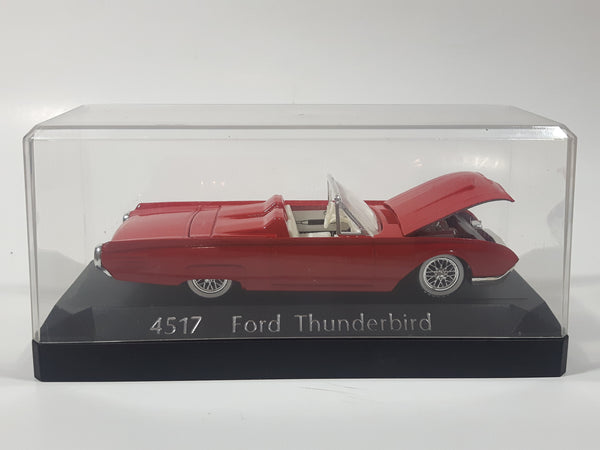 Solido Sixties 4517 1961 Ford Thunderbird Convertible Red 4 3/4" Long Die Cast Toy Car Vehicle with Opening Hood in Display Case