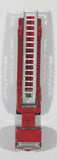 Vintage 1970s Tonka Semi Tractor Truck and Fire Ladder Trailer Red 10 1/4" Long Pressed Steel and Plastic Die Cast Toy Car Vehicle