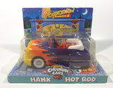 2001 The Chevron Cars Hank Hot Rod Popcorn Snacks Techron Convertible Purple with Orange and Yellow Flames Die Cast Toy Car Vehicl