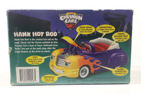 2001 The Chevron Cars Hank Hot Rod Popcorn Snacks Techron Convertible Purple with Orange and Yellow Flames Die Cast Toy Car Vehicl