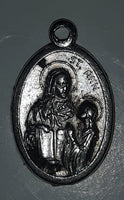 Vintage Saint Ann Metal Pendant Made in Italy
