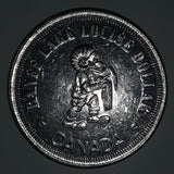 Vintage 1983 Vermilion Lakes Banff Lake Louise Dollar Canada Metal Coin
