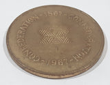 Vintage 1867 to 1967 Canada Confederation Brass Metal Coin