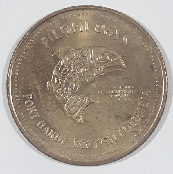 Vintage 1984 Port Hardy British Columbia Filomi Days Commemorative Three Dollar Trade Token Fishing Industry Metal Coin