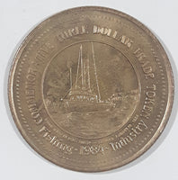 Vintage 1984 Port Hardy British Columbia Filomi Days Commemorative Three Dollar Trade Token Fishing Industry Metal Coin