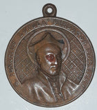 Antique IHS S. Ignativs Loyola Fvndator Soc. IESV Saint Ignatius Religious Metal Pendant