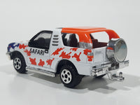 Unknown Brand Safari Truck White and Orange Die Cast Toy Car Vehicle
