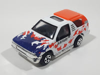 Unknown Brand Safari Truck White and Orange Die Cast Toy Car Vehicle