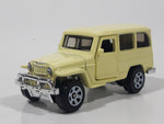 2021 Matchbox Moving Parts '62 Jeep Willys Station Wagon Light Pale Yellow Die Cast Toy Car Vehicle with Opening Doors