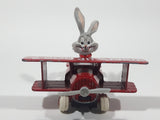 Vintage 1988 ERTL Warner Bros Looney Tunes Bugs Bunny What's Up Doc? Red Die Cast Toy Airplane