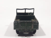 Vintage 1959 to 1965 Lesney No. 12 Land Rover Series II Dark Army Green Die Cast Toy Car Construction Vehicle