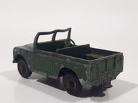 Vintage 1959 to 1965 Lesney No. 12 Land Rover Series II Dark Army Green Die Cast Toy Car Construction Vehicle