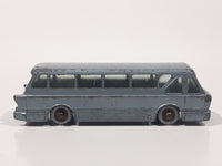 Vintage Lesney No. 40 Leyland Royal Tiger Coach Bus Metallic Light Blue Die Cast Toy Car Vehicle