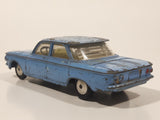 Vintage Corgi Toys Chevrolet Corvair Light Blue 3 3/4" Long Die Cast Toy Car Vehicle with Opening Rear Engine Cover Made in Gt. Britain