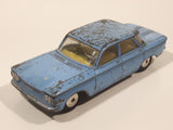 Vintage Corgi Toys Chevrolet Corvair Light Blue 3 3/4" Long Die Cast Toy Car Vehicle with Opening Rear Engine Cover Made in Gt. Britain