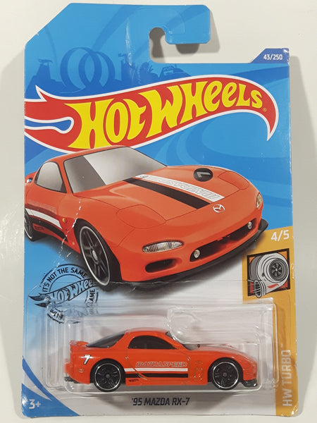 2019 Hot Wheels HW Turbo '95 Mazda RX-7 Orange Die Cast Toy Car Vehicle New in Package