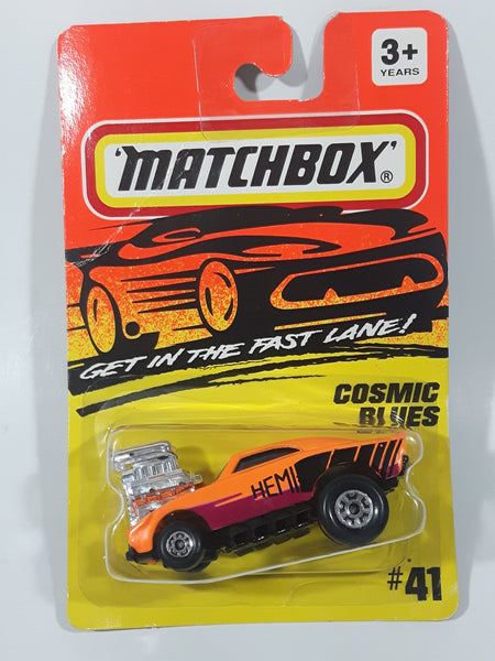 1995 Matchbox #41 Cosmic Blue Neon Orange Die Cast Toy Car Vehicle New in Package