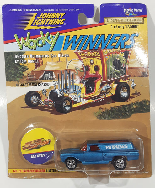 1996 Playing Mantis Johnny Lightning Wacky Winners Series No. 1 Limited Edition 1 of 17,500 Bad News Blue Die Cast Toy Car Vehicle New in Package