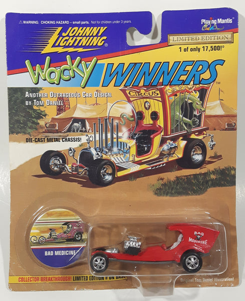 1996 Playing Mantis Johnny Lightning Wacky Winners Series No. 1 Limited Edition 1 of 17,500 Bad Medicine Red Die Cast Toy Car Vehicle New in Package