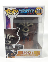 Funko Pop! Marvel Guardians Of The Galaxy Vol. 2 #201 Rocket 4" Tall Vinyl Bobble-Head Toy Figure New in Box