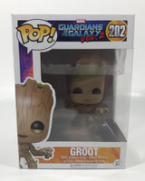 Funko Pop! Marvel Guardians Of The Galaxy Vol. 2 #202 Groot 4" Tall Vinyl Bobble-Head Toy Figure New in Box