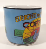 New Creative Tableware The Best Choice Bright And Early Coffee Blue and White 3 1/2" Tall Ceramic Coffee Mug Cup