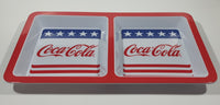 Coca Cola Stars and Stripes Two Section Plastic Melamine Serving Tray Dish