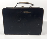 Vintage Black Heavy Metal Lunch Box Container