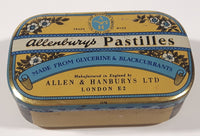 Vintage Allen & Hanbury's Ltd Allenburys London Pastilles Made From Glycerine & Blackcurrants Tin Metal Hinged Container