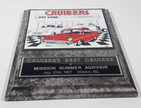 July 20th, 1997 Cruiser's Best Cruiser at Mission Summer Agrifair 'Cruisers Pit Stop Diner' Bell Mission, B.C. 7" x 9" Wood Dashboard Trophy Award Plaque