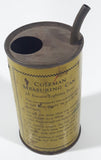 Vintage Coleman Measuring Can for Instant Lightning Irons 5 1/4" Tall Yellow Metal Pourer