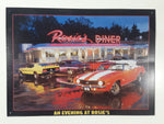 Rosie's Diner An Evening At Rosie's Muscle Car Automotive Themed 12" x 17 1/4" Tin Metal Sign