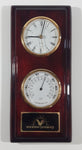 Sunrise Poultry 5" x 11" Wood Plaque Clock and Thermometer