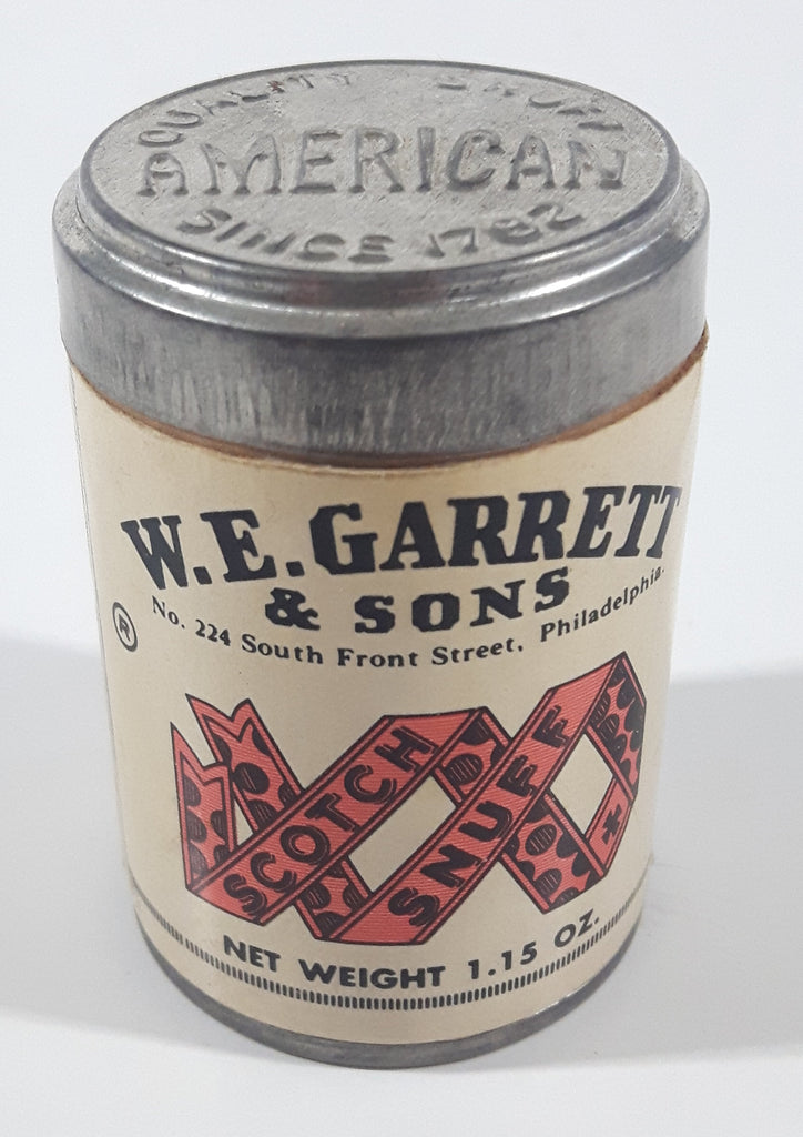 Vintage W.E. Garrett & Sons American Snuff Co. Quality Snuff Since 178
