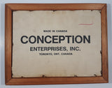 Vintage Conception Enterprises Harley Davidson Motor Cycles American Eagle 11 1/2" x 14 1/4" Wood Framed Glass Mirror Art