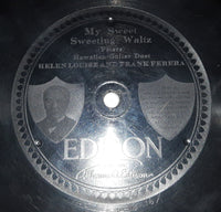 Vintage 1917 Edison #50406 "My Sweet Sweeting Waltz" Peters Hawaiian Guitar Duet Helen Louise And Frank Ferera "Aloha Sunset Land" Ioane J. Kawelo Waikiki Hawaiian Orchestra 10" Vinyl Record