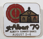 Vintage 1979 St. Albert '79 August 2-6 Alberta Summer Games  1 1/8" x 1 1/4" Enamel Metal Lapel Pin