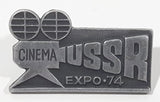 Vintage 1974 Expo '74 Cinema USSR 5/8" x 1" Metal Lapel Pin