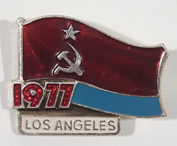 Vintage 1977 Los Angeles Expo Soviet Ukraine Exhibition USSR Soviet Russia 3/4" x 1" Metal Lapel Pin