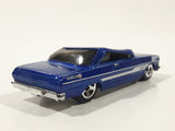 2016 Hot Wheels Muscle Mania '63 Chevy II Blue Die Cast Toy Muscle Car Vehicle Crushed Roof