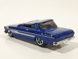2016 Hot Wheels Muscle Mania '63 Chevy II Blue Die Cast Toy Muscle Car Vehicle Crushed Roof
